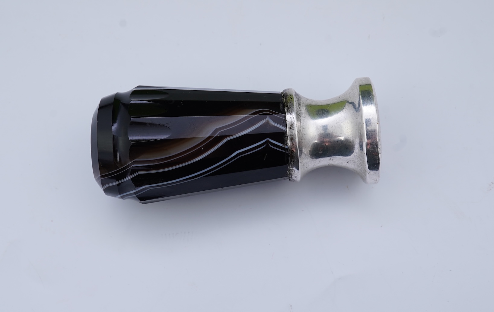 A silver and onyx seal, Germany, late 19th/early 20th century